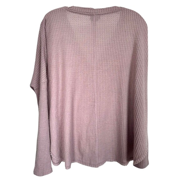 Urban Outfitters Out From Under Oversized Thermal Button-Front Top Size S Pink - Picture 3 of 9